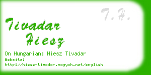 tivadar hiesz business card